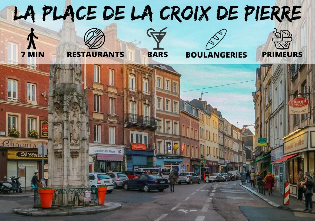 Ferienwohnung Cosy'Appart - La Rose Rouen Exterior foto